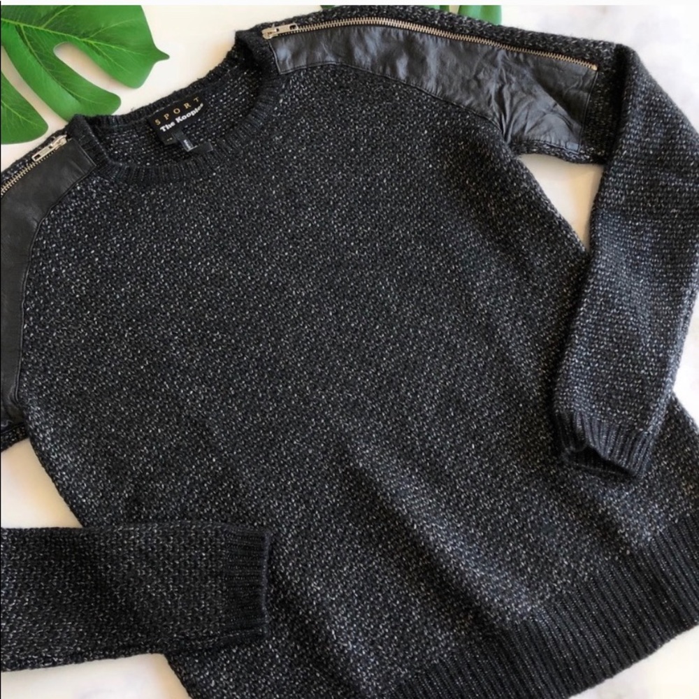The Kooples Zip Shoulder Sweater